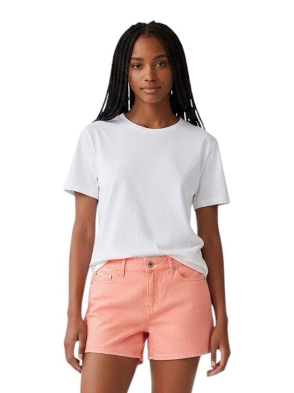 GAP Women's Coral Peach Denim Shorts